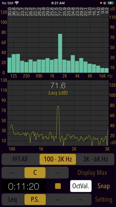 Ảnh chụp màn hình của Sound Level Analyzer PRO