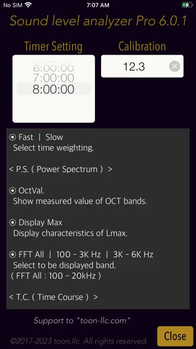 Ảnh chụp màn hình của Sound Level Analyzer PRO