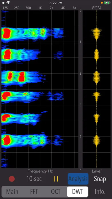Скриншоты Wavelet Voice Sonogram