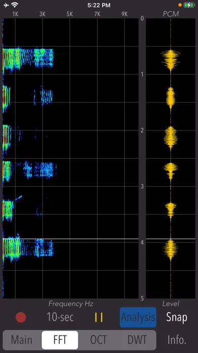 Скриншоты Wavelet Voice Sonogram