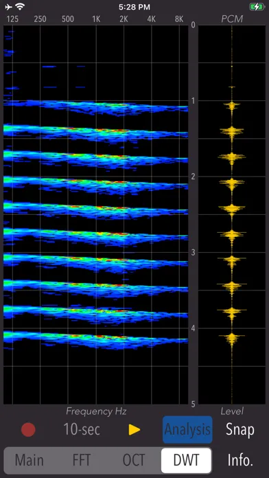Скриншоты Wavelet Voice Sonogram