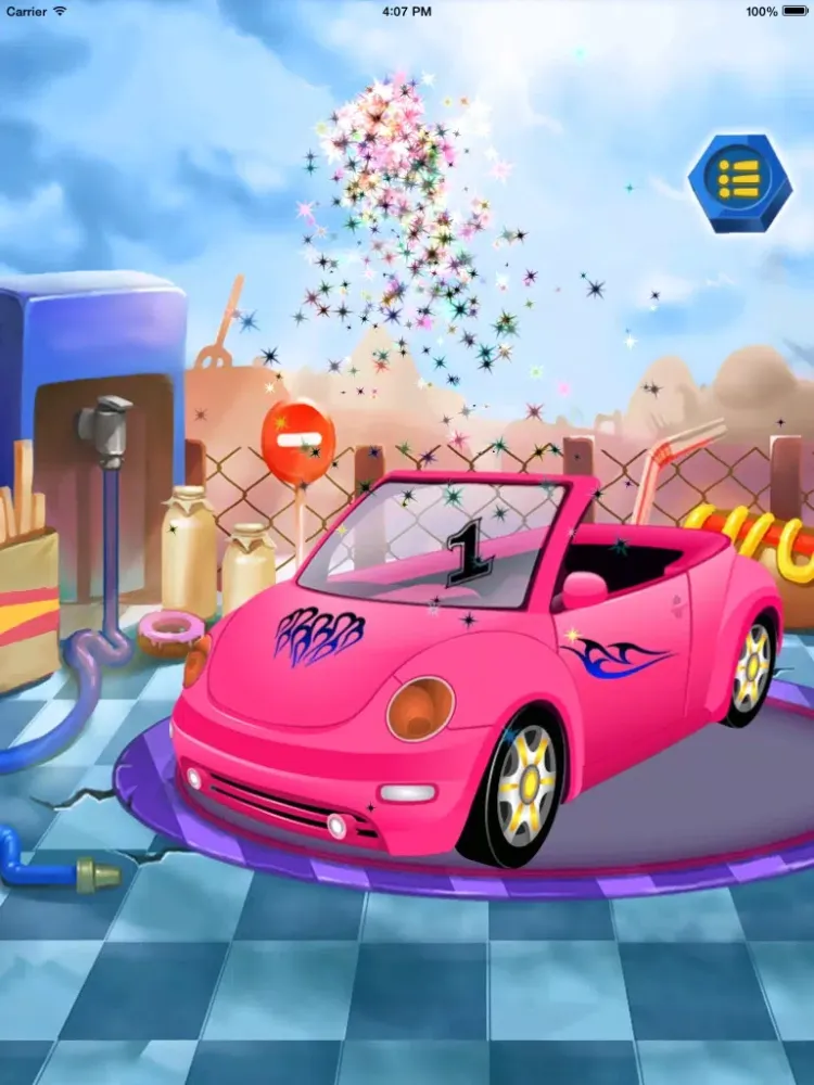Capturas de pantalla de New Car Makeup & salon for kids - car washing and repair iPad 