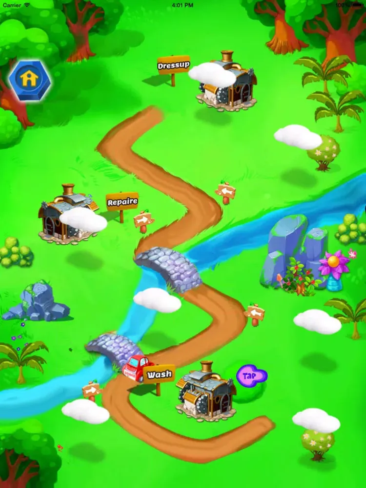 Capturas de pantalla de New Car Makeup & salon for kids - car washing and repair iPad 
