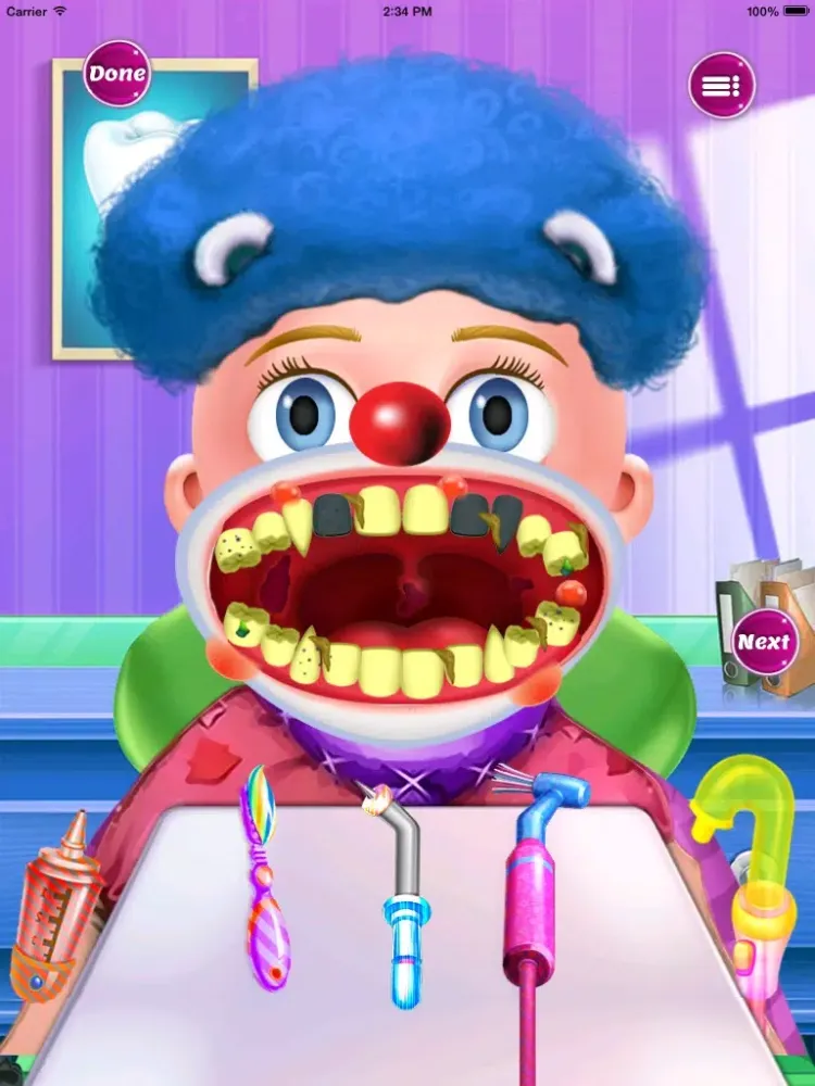 Clowns : dental games iPad  Screenshots