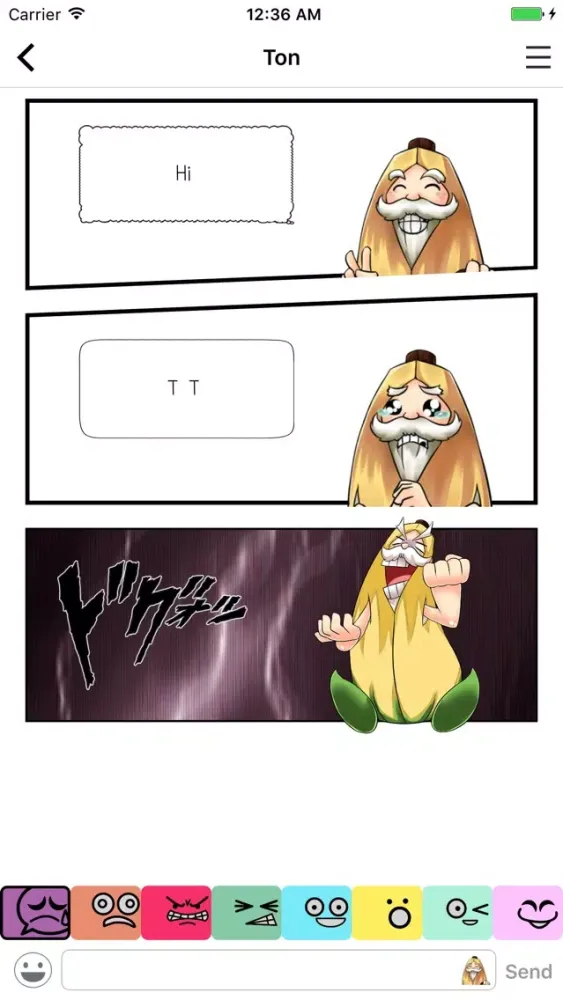 Tangkapan skrin ToonChat App