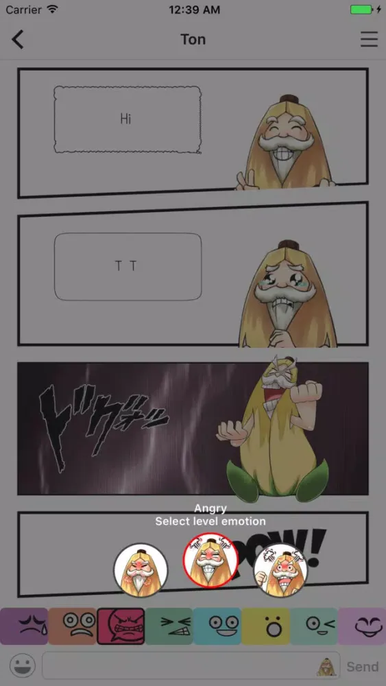 Tangkapan skrin ToonChat App