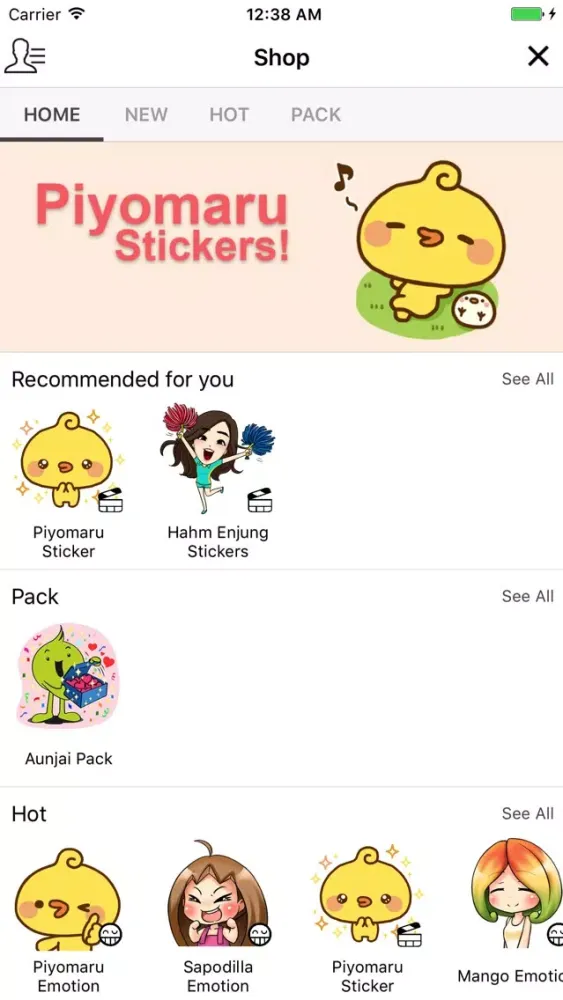 Tangkapan skrin ToonChat App