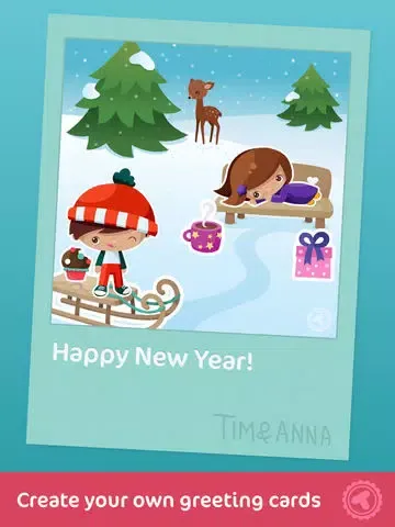 Toonia Cardcreator: Holidays - Christmas and New Year’s Greeting Cards for Kids iPad  Screenshots