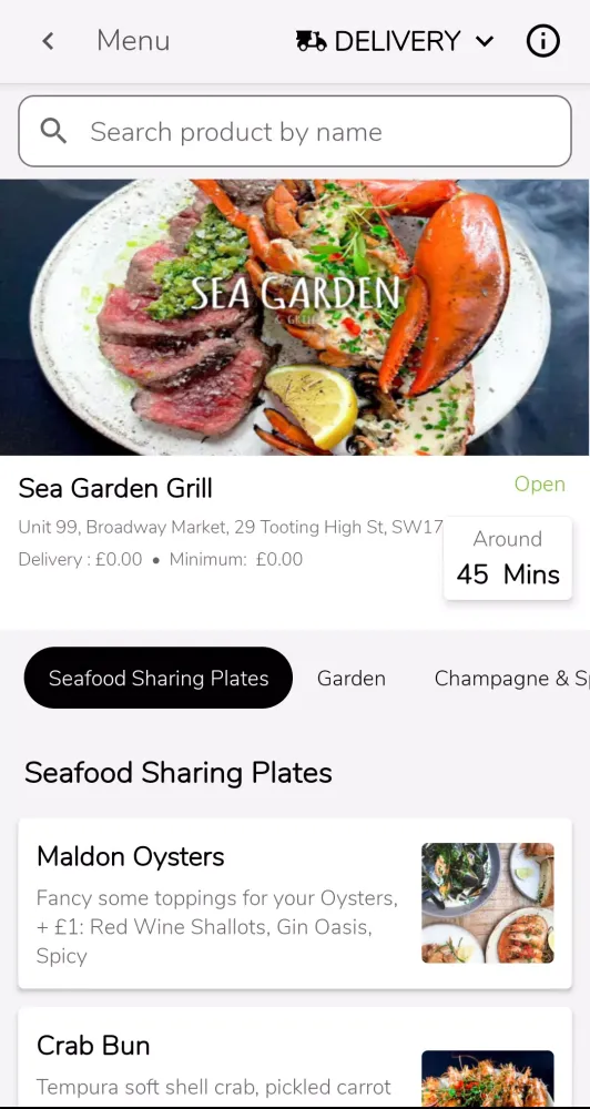 Captures d'écran de Tooting Delivery: Food & more