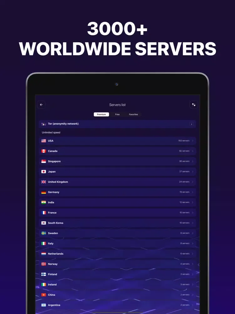 Ảnh chụp màn hình của ProVPN: Proxy VPN Master iPad 