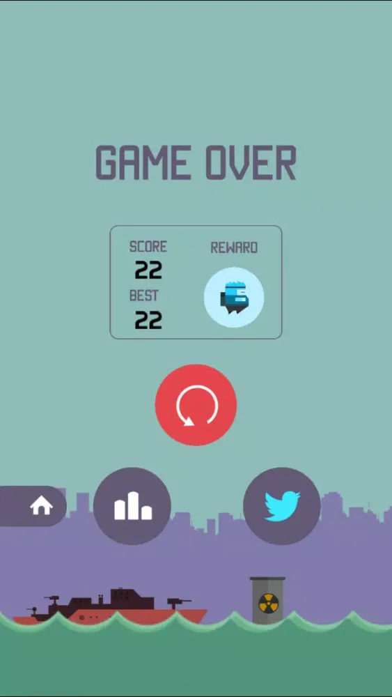 Tangkapan skrin Top Captain Rocket