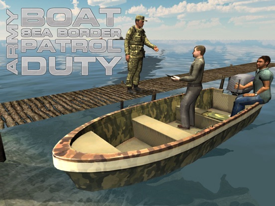 ภาพหน้าจอของ Army Boat Sea Border Patrol – Real mini ship sailing & shooting simulator game iPad 