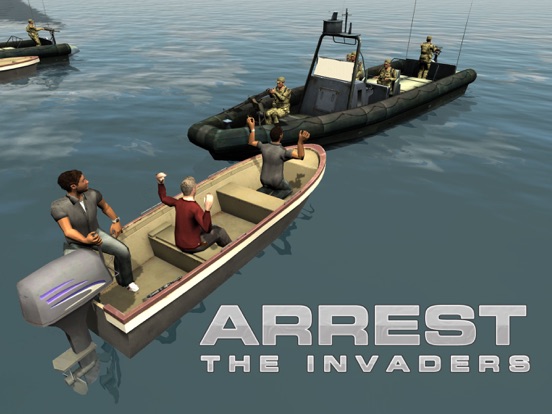 ภาพหน้าจอของ Army Boat Sea Border Patrol – Real mini ship sailing & shooting simulator game iPad 