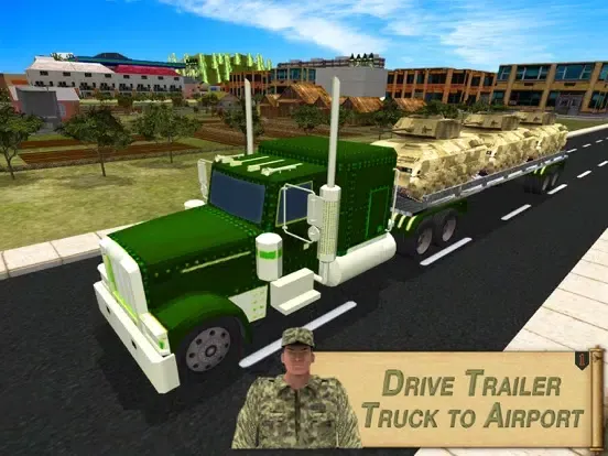 Ảnh chụp màn hình của Army Tank Transport Airplane & Truck Drive Game iPad 