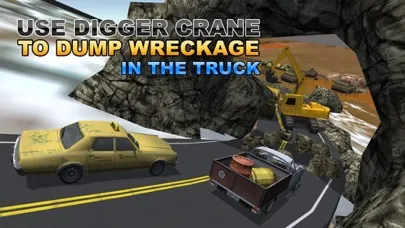 ภาพหน้าจอของ Land Sliding Rescue Crane – Drive mega trucks & cranes in this simulator game
