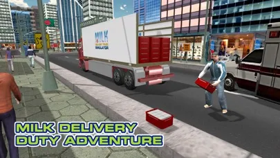 Captures d'écran de Milk Delivery Truck Simulator – Extreme trucker driving & parking game