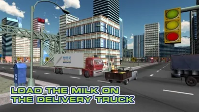 Captures d'écran de Milk Delivery Truck Simulator – Extreme trucker driving & parking game