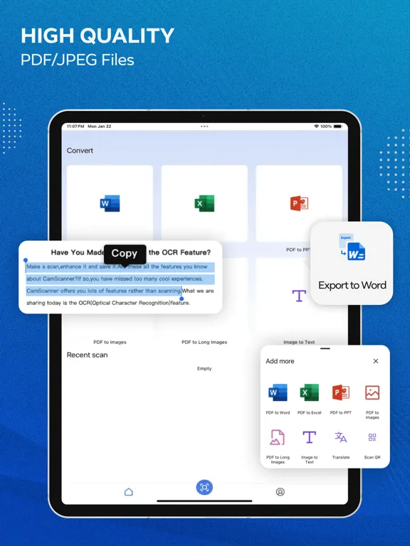 CS Scanner - PDF Scanner Pro iPad  Screenshots