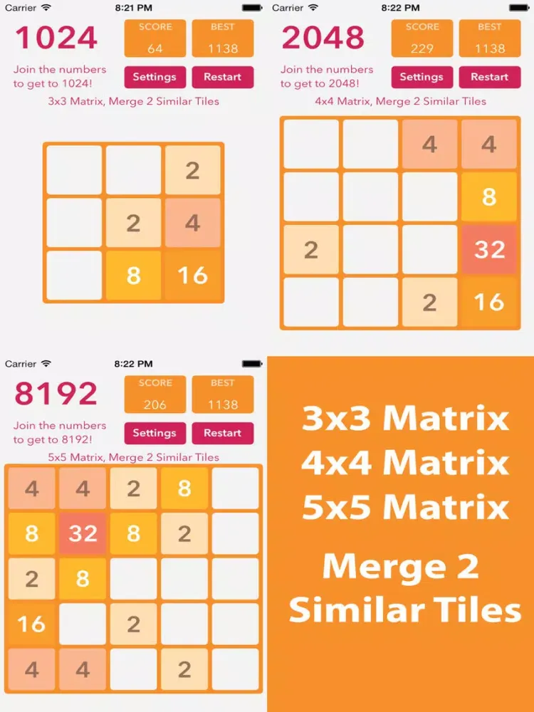 Tangkapan layar 2048 PRO with Extra Challenges iPad 