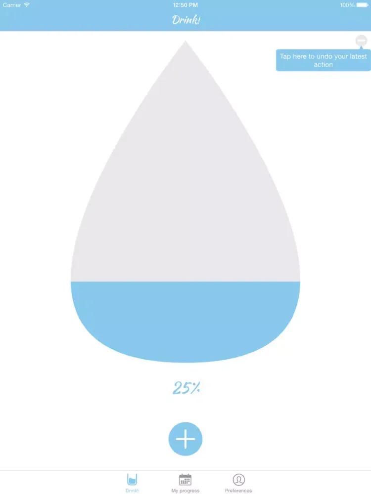 Capturas de pantalla de Drink Meter - Measure your Daily Drink right from your Apple Watch and your iOS Device iPad 