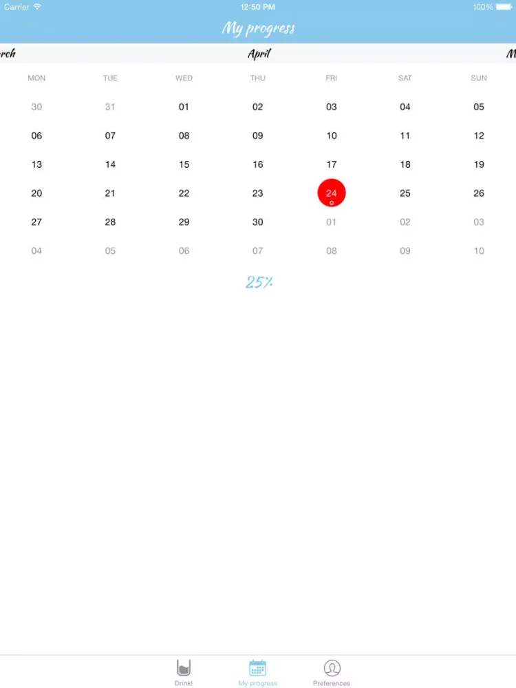 Capturas de pantalla de Drink Meter - Measure your Daily Drink right from your Apple Watch and your iOS Device iPad 