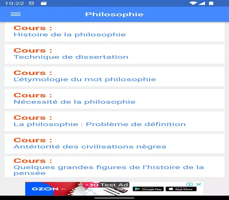 Cours de Philosophie Screenshots