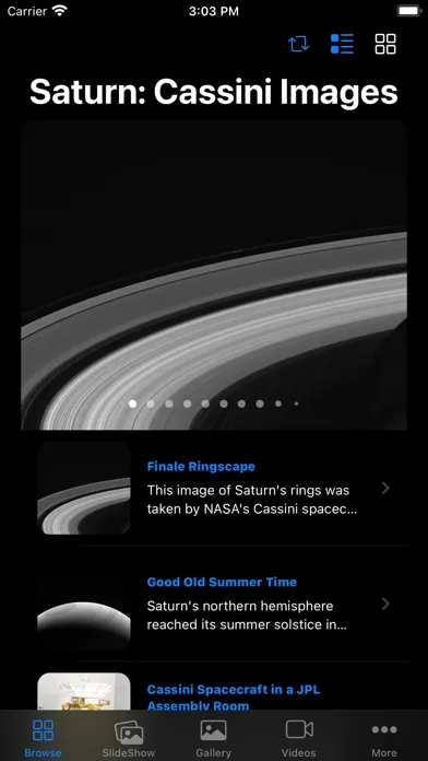 Capturas de tela do Saturn: Cassini