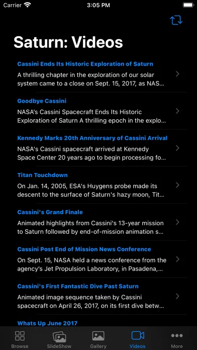 Capturas de tela do Saturn: Cassini