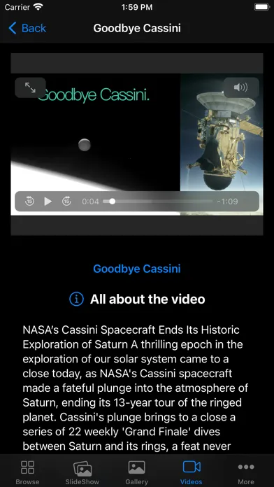 Capturas de tela do Saturn: Cassini