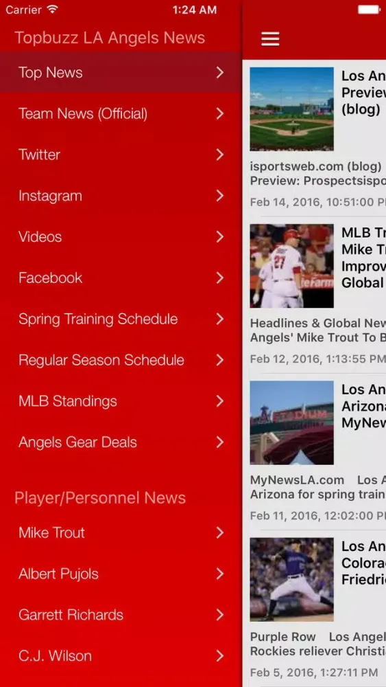 News Surge for Angels Baseball News Pro Ekran Görüntüleri