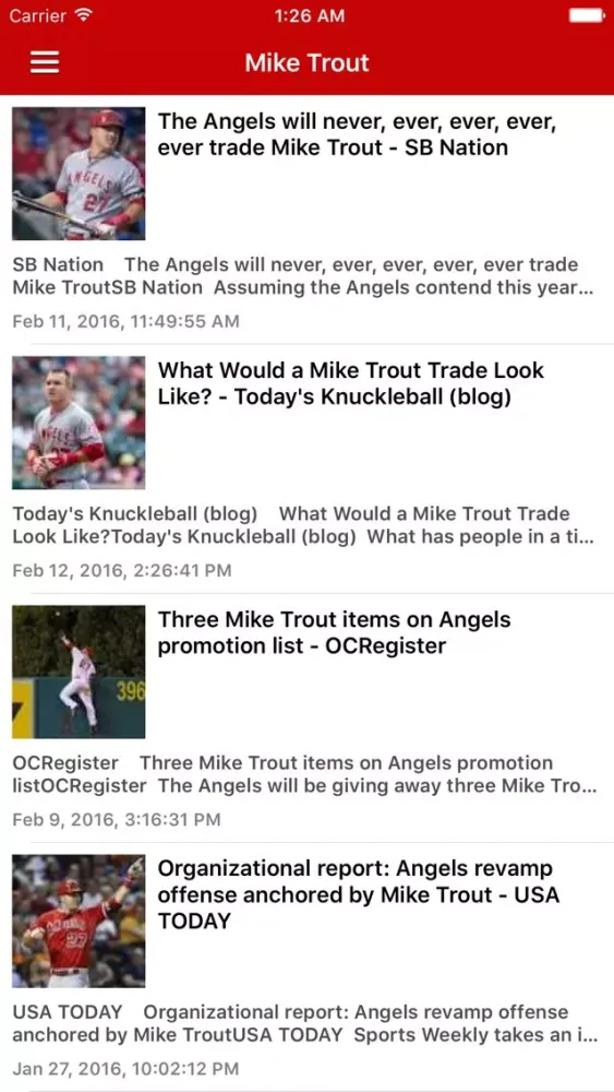 News Surge for Angels Baseball News Pro Ekran Görüntüleri