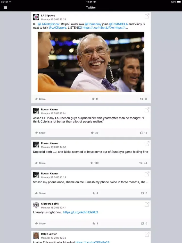 Zrzuty ekranu News Surge for Clippers Basketball News Free iPad 