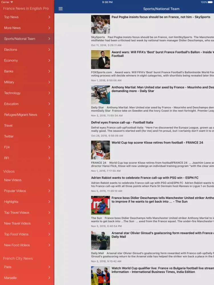 France News In English Pro iPad  Ekran Görüntüleri