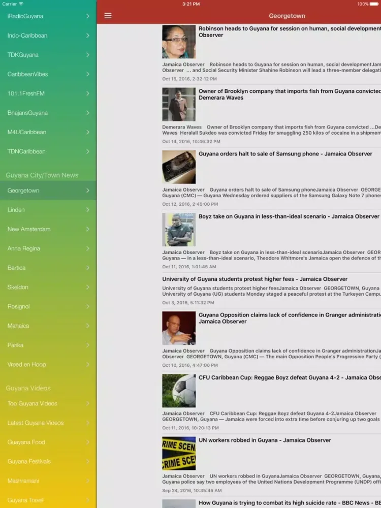 Guyana News & Radio Pro iPad  스크린샷