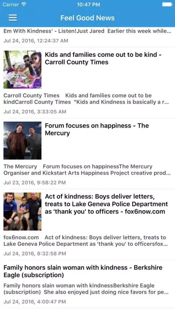 Capturas de pantalla de Happy Songs, Music & Feel Good News Pro