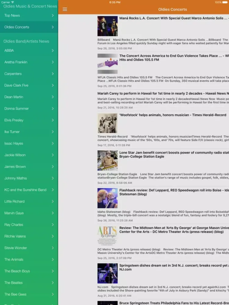 Oldies Music & Old Songs Pro - 50s 60s 70s Radio iPad  Screenshots