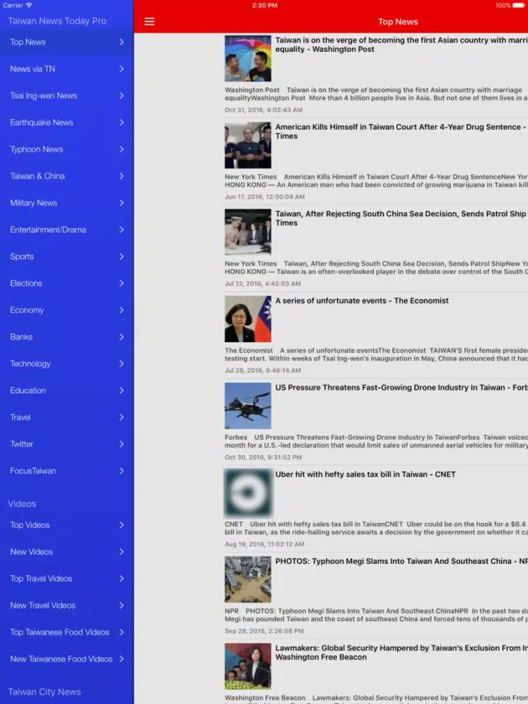 Taiwan News Pro - Daily Updates & Latest Info iPad  Screenshots