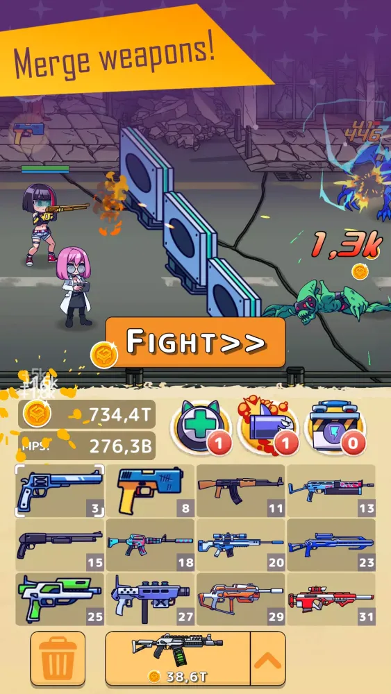 Kawaii Guns: Merge & Shoot Screenshots