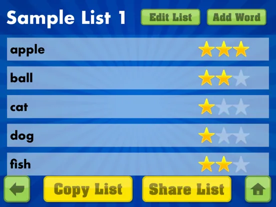 Spelling Star iPad  Screenshots