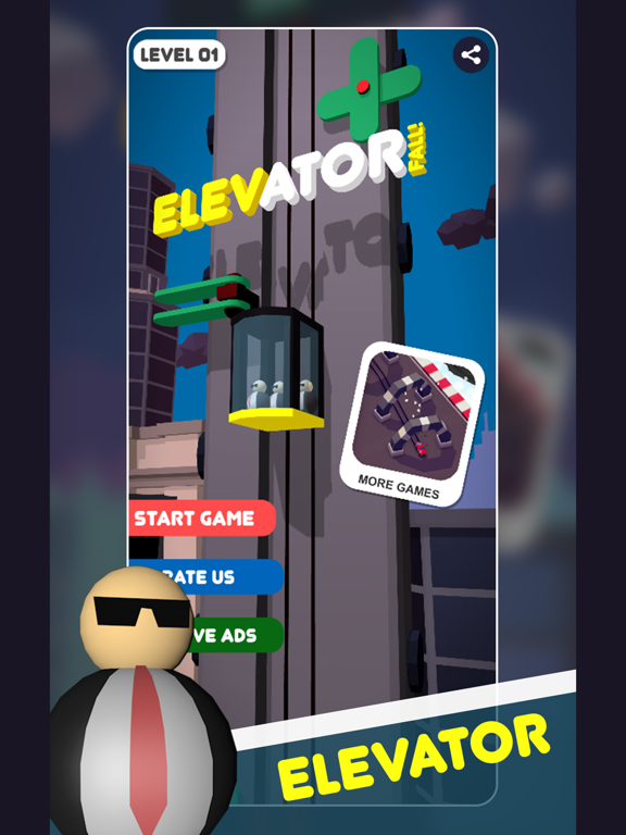 Ảnh chụp màn hình của Elevator Fall best casual game iPad 
