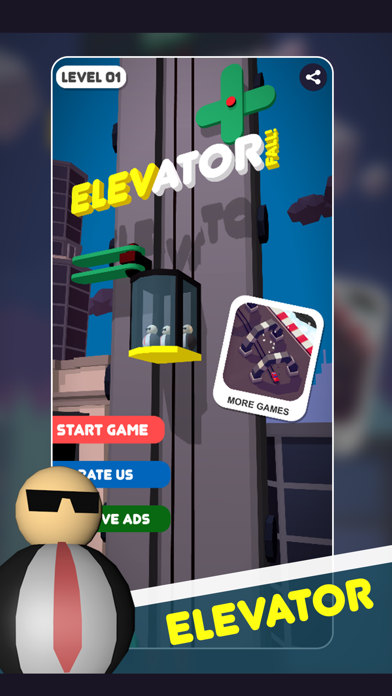 Ảnh chụp màn hình của Elevator Fall best casual game