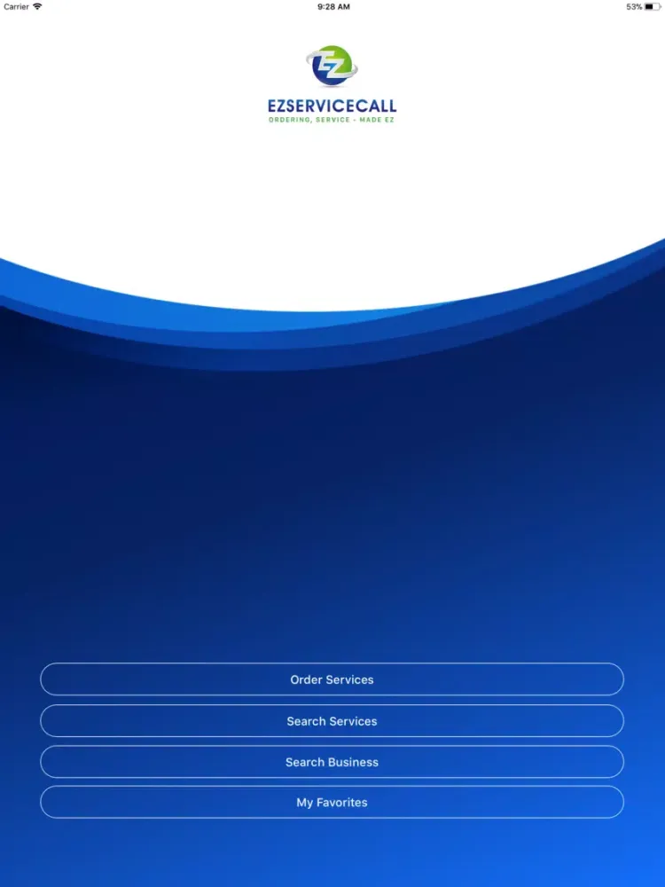 Zrzuty ekranu EZ Home Services Ordering APP iPad 
