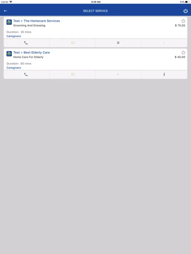 Zrzuty ekranu EZ Home Services Ordering APP iPad 