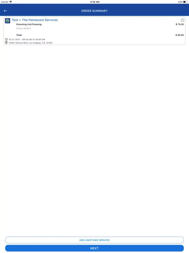 Zrzuty ekranu EZ Home Services Ordering APP iPad 