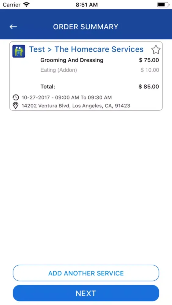 Zrzuty ekranu EZ Home Services Ordering APP