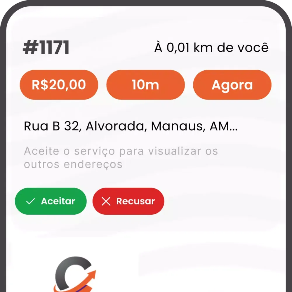 Capturas de tela do Call Entregas