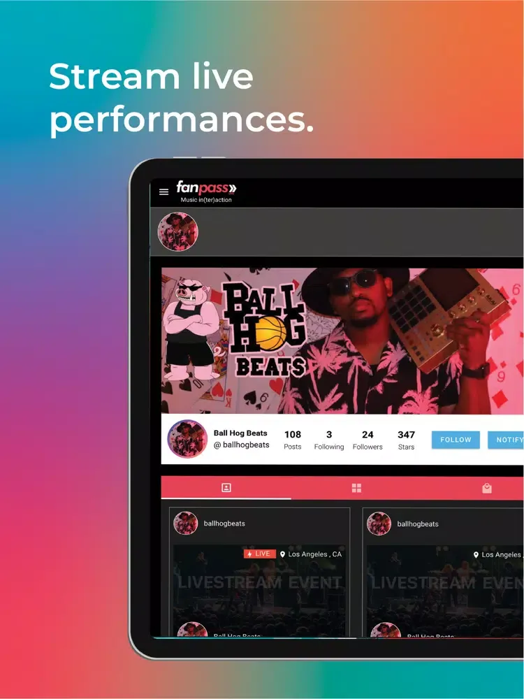 Fan Pass Live iPad  سکرین شاٹس