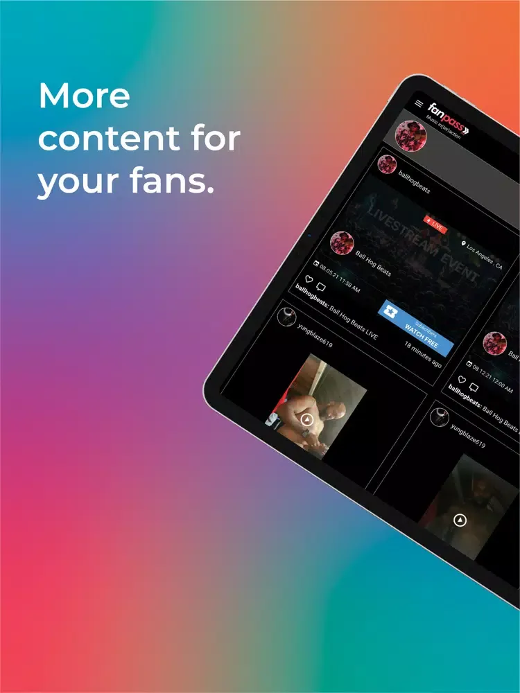 Fan Pass Live iPad  سکرین شاٹس