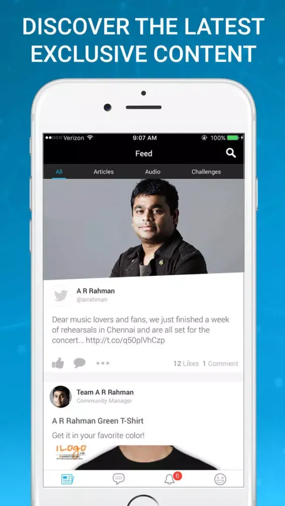 ภาพหน้าจอของ A R Rahman Official