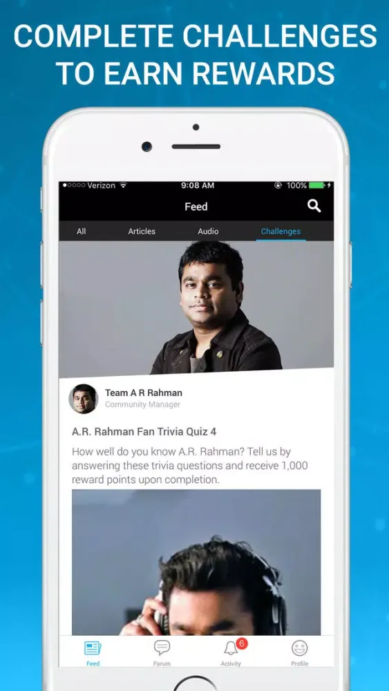 ภาพหน้าจอของ A R Rahman Official